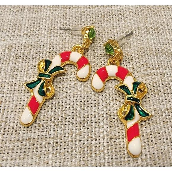 Candy Cane Earrings NWT - Picture 1 of 2
